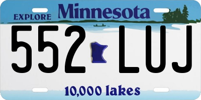 MN license plate 552LUJ