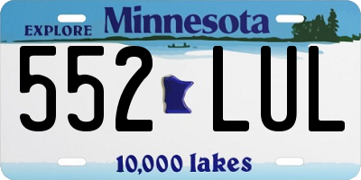 MN license plate 552LUL