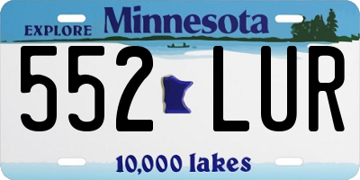 MN license plate 552LUR