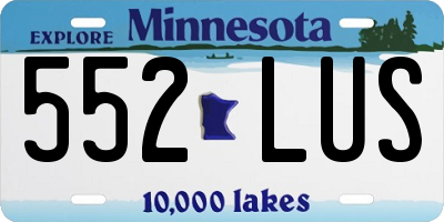 MN license plate 552LUS
