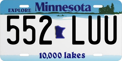MN license plate 552LUU