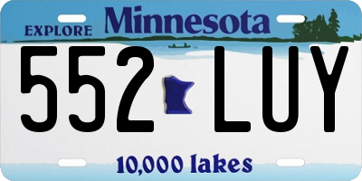 MN license plate 552LUY