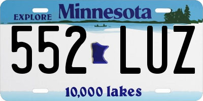 MN license plate 552LUZ