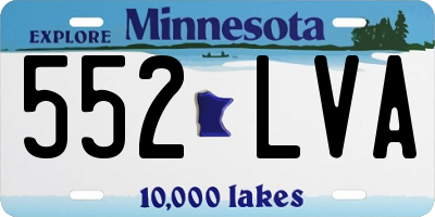 MN license plate 552LVA