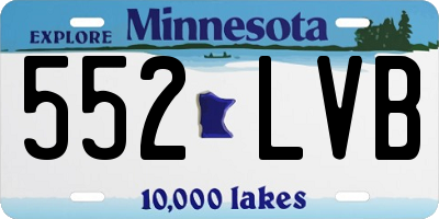 MN license plate 552LVB
