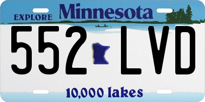 MN license plate 552LVD