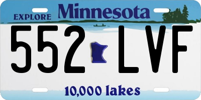 MN license plate 552LVF