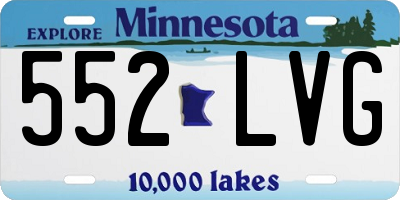MN license plate 552LVG