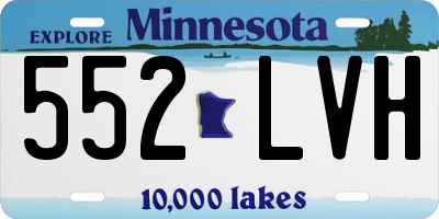 MN license plate 552LVH
