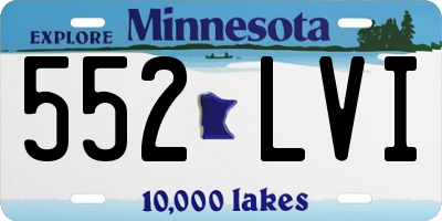 MN license plate 552LVI