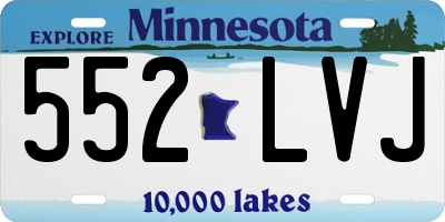 MN license plate 552LVJ