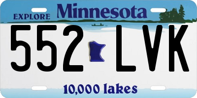 MN license plate 552LVK