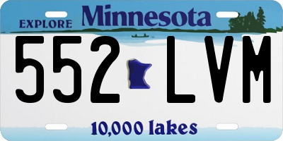 MN license plate 552LVM