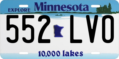 MN license plate 552LVO