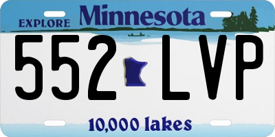 MN license plate 552LVP