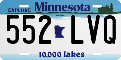 MN license plate 552LVQ