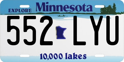 MN license plate 552LYU