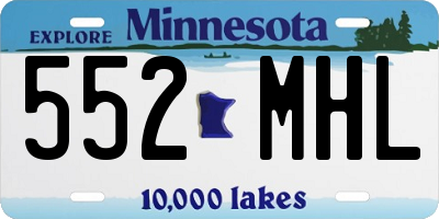 MN license plate 552MHL
