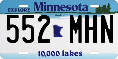 MN license plate 552MHN