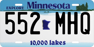 MN license plate 552MHQ