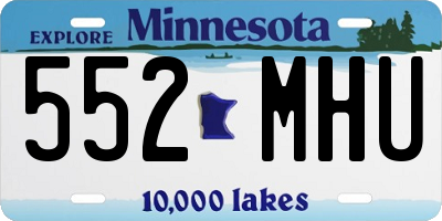 MN license plate 552MHU