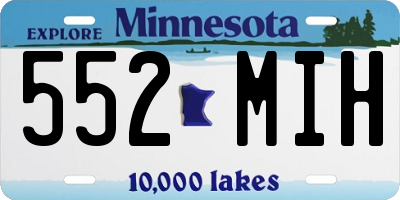 MN license plate 552MIH