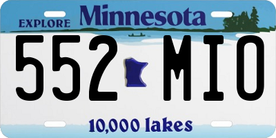 MN license plate 552MIO