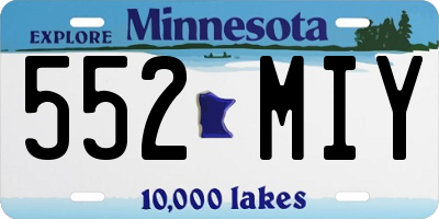 MN license plate 552MIY