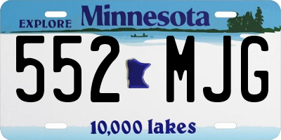 MN license plate 552MJG