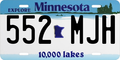 MN license plate 552MJH