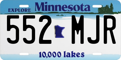 MN license plate 552MJR