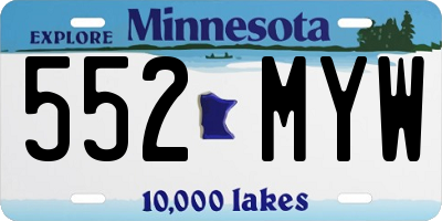 MN license plate 552MYW
