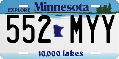 MN license plate 552MYY