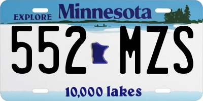 MN license plate 552MZS