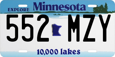 MN license plate 552MZY