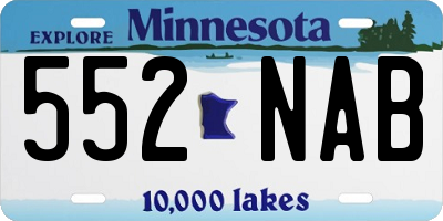 MN license plate 552NAB