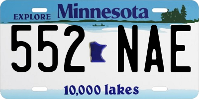 MN license plate 552NAE