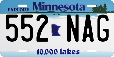 MN license plate 552NAG