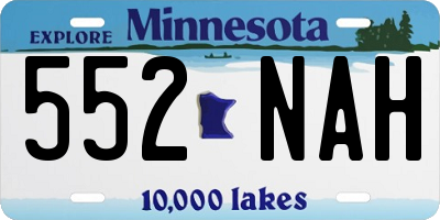 MN license plate 552NAH