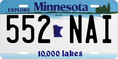 MN license plate 552NAI