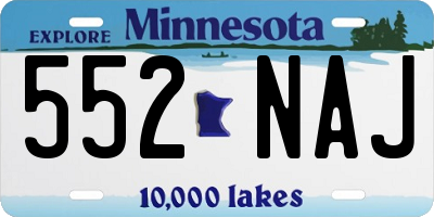 MN license plate 552NAJ
