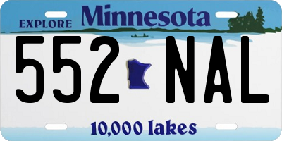 MN license plate 552NAL