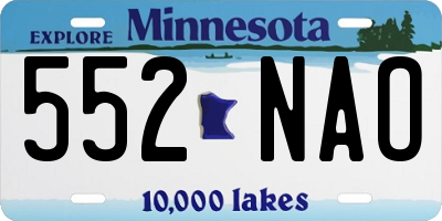 MN license plate 552NAO