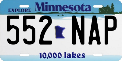 MN license plate 552NAP