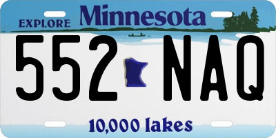 MN license plate 552NAQ