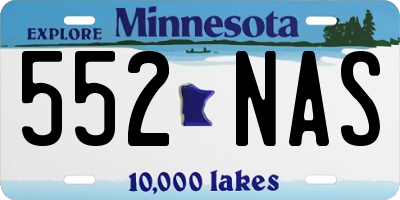 MN license plate 552NAS