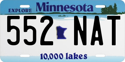 MN license plate 552NAT