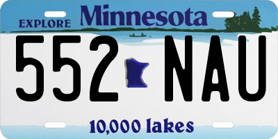 MN license plate 552NAU