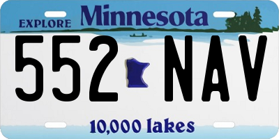 MN license plate 552NAV