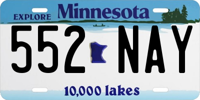 MN license plate 552NAY